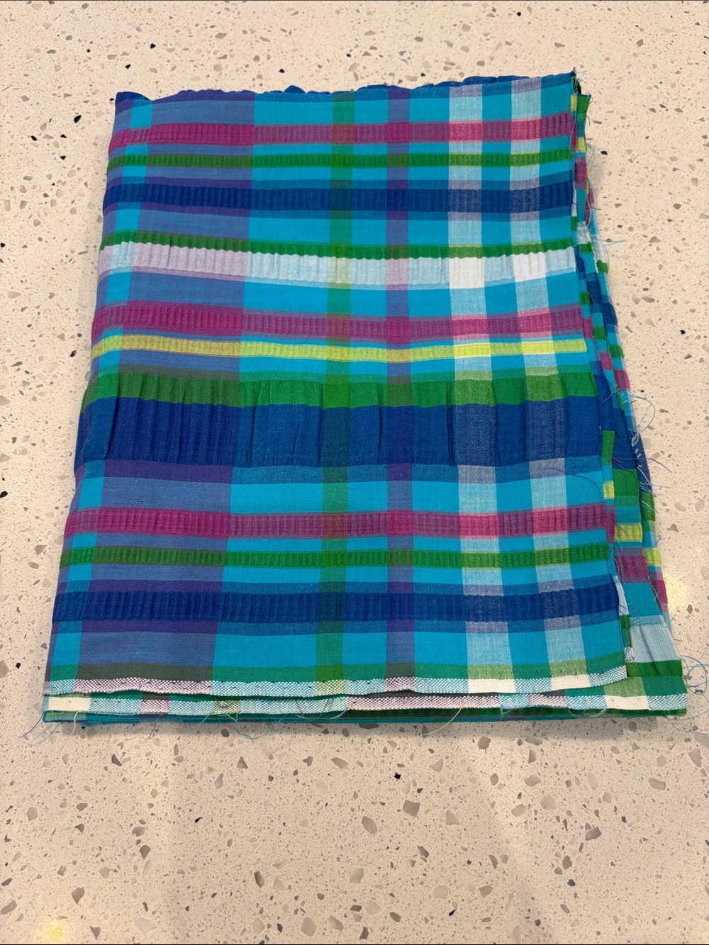 Vintage Plaid Seersucker Fabric of Many Colors - Picture 4 of 10
